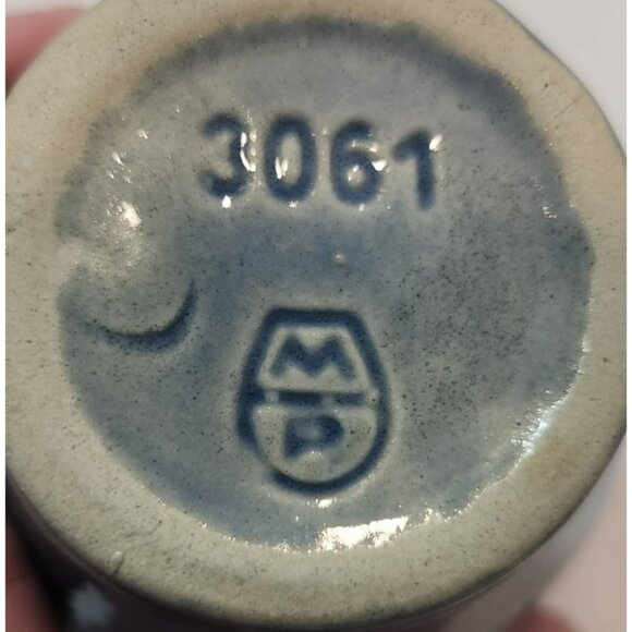 Vintage Marzi & Remy German Salt Glazed Pottery Pitcher Cobalt Blue & Grey .25 L - Picture 7 of 10